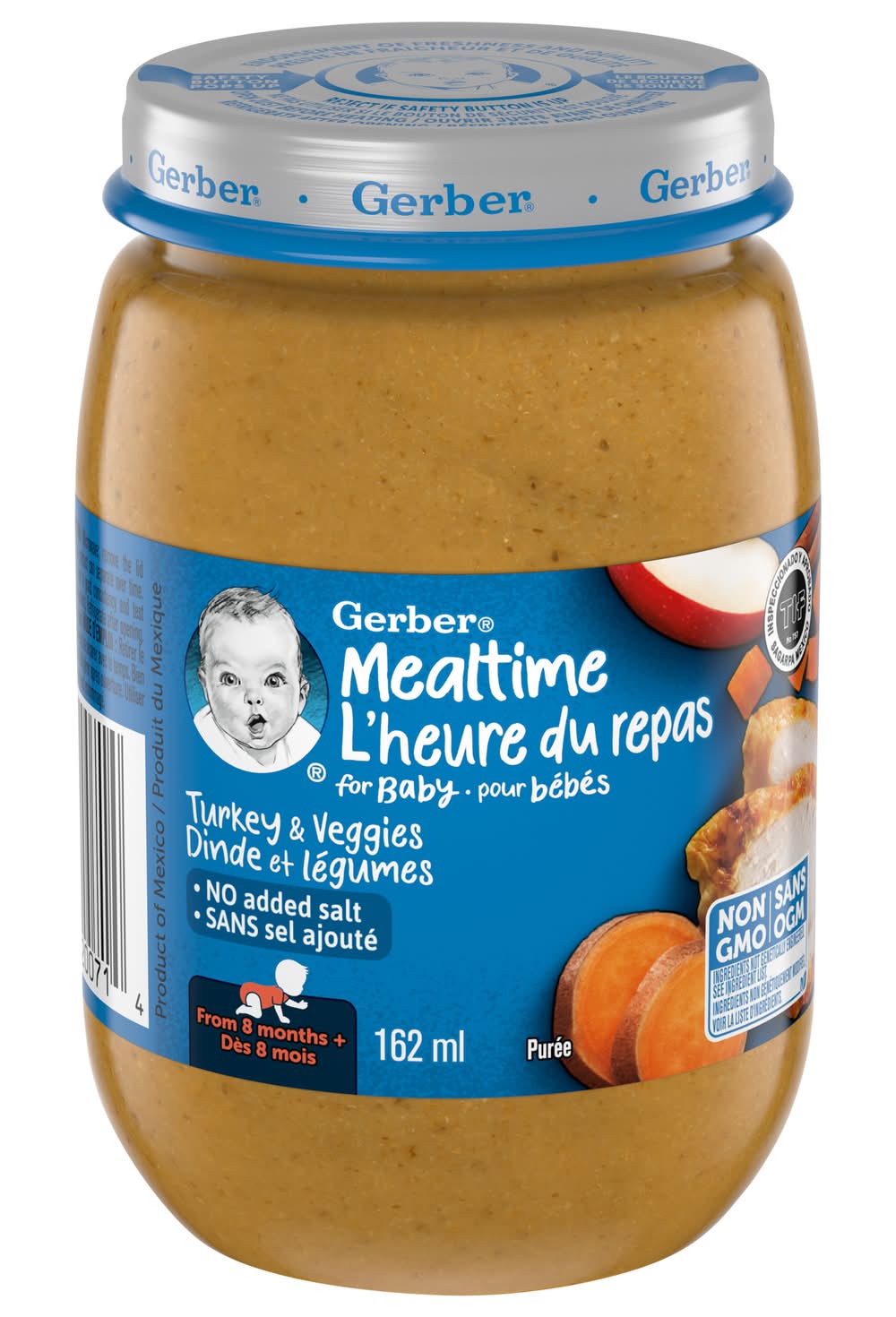 Gerber Meal Time Turkey & Veggies Puree Baby Food (162 ml)