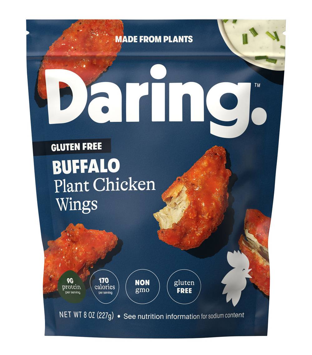 Daring Foods Daring Buffalo Plant Chicken Wings, Gluten-Free 8oz