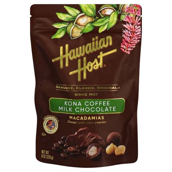 Hawaiian Host Kona Coffee Milk Chocolate Macadamias (8 oz)
