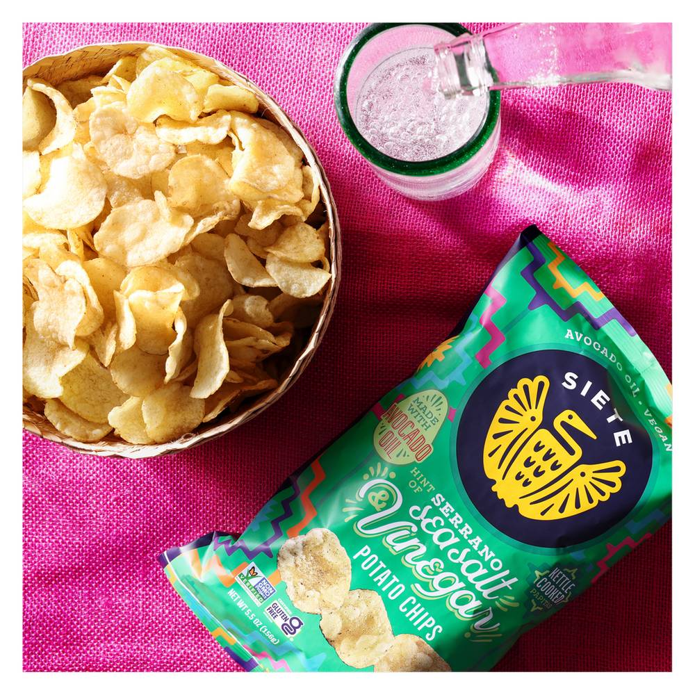 Siete Serrano, Sea Salt & Vinegar Potato Chips 5.5oz