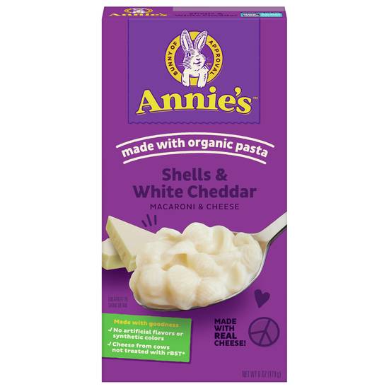 Annie's Macaroni & Cheese Dinner Shells & White Cheddar Organic Pasta