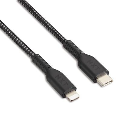 Nxt Technologies Braided Lightning Cable To Usb-C Cable (6 ft/black)