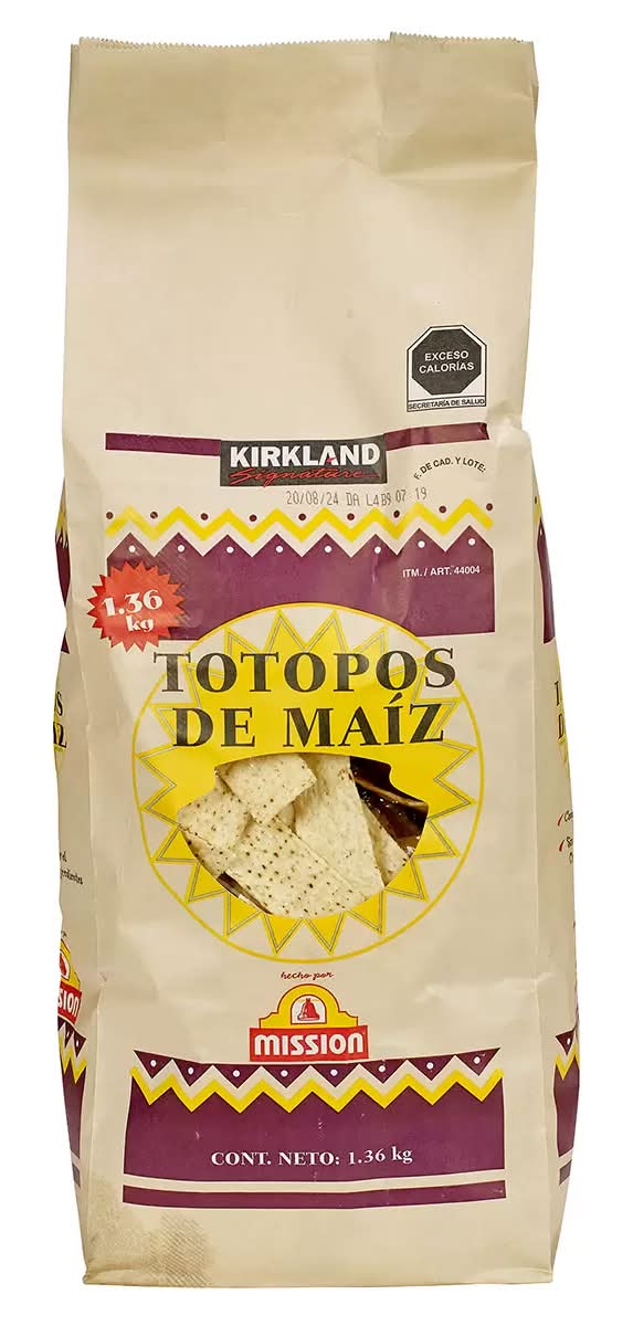 Kirkland Signature · Totopos de maíz (1,36 kg)