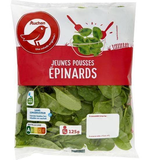Jeunes pousses d'épinard 125 g - auchan - 125g