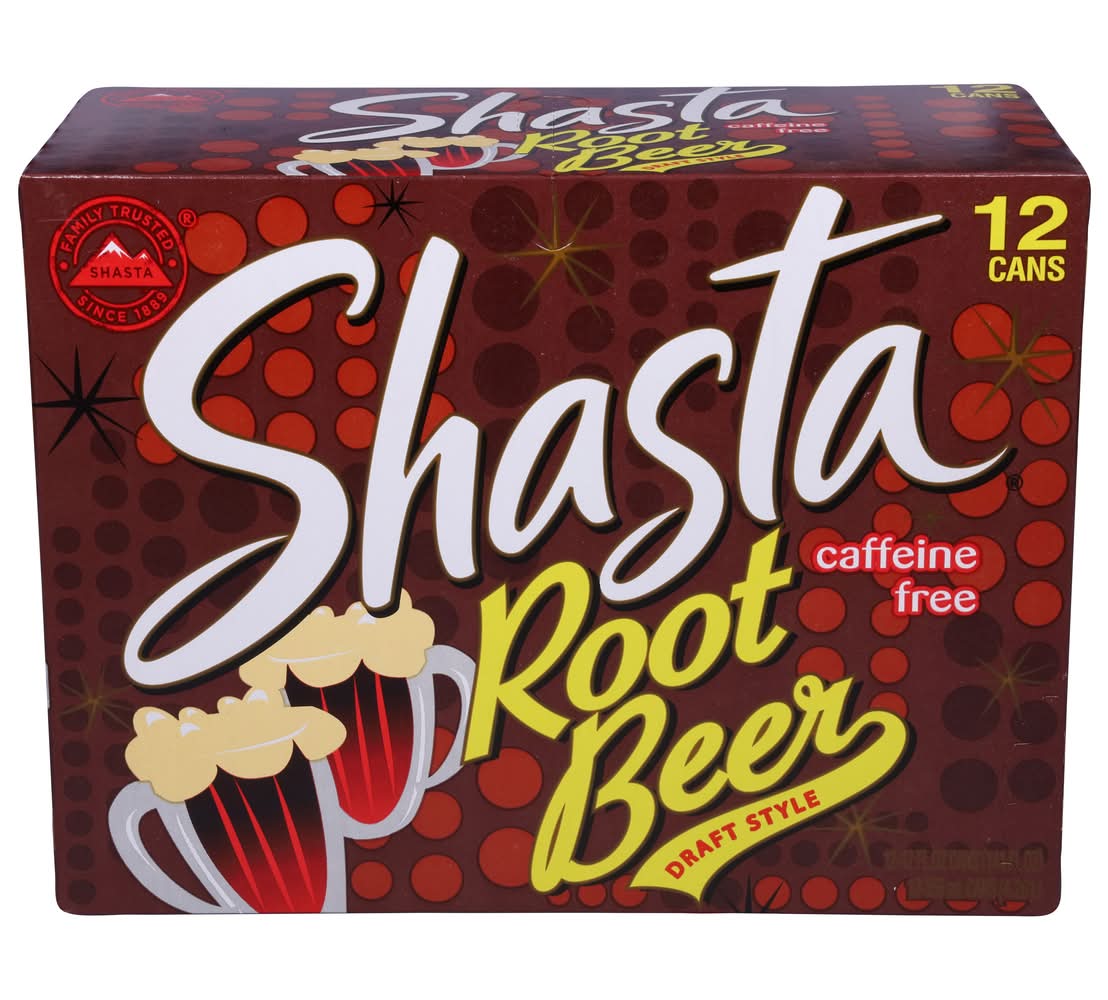 Shasta Caffeine Free Draft Style Root Beer (12 x 12 fl oz)