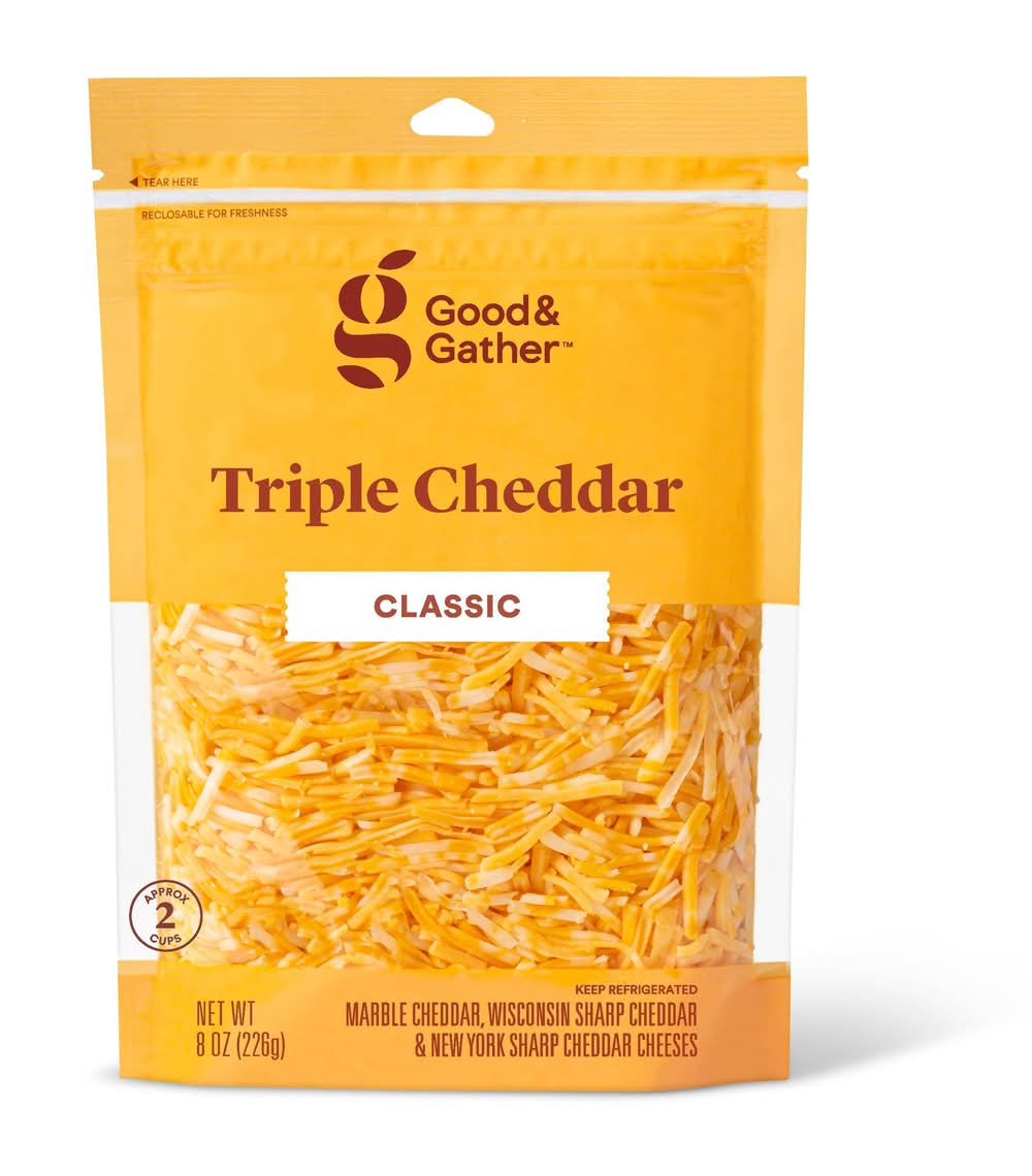 Good & Gather Triple Cheddar Classic Shredded Cheese (8 oz)