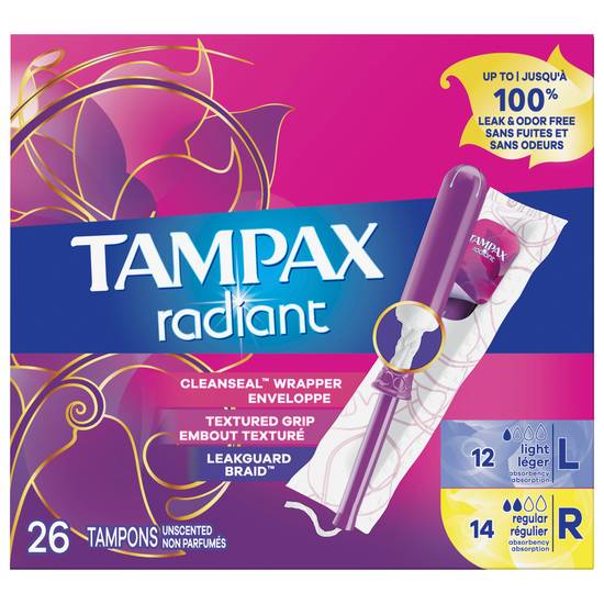 Tampax Radiant Tampons Duo pack (26 ct)