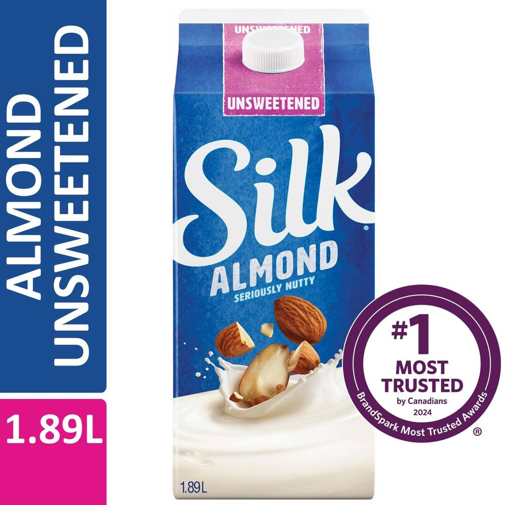 Silk Almond Unsweetened Original Dairy-Free Milk (1.89 L)