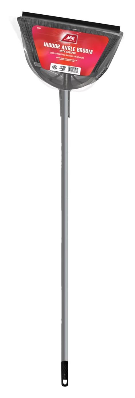 Ace 13 In. W Soft Fiber Broom With Dustpan