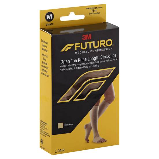 Futuro Open Toe Knee Length Unisex Medium Stockings (beige)