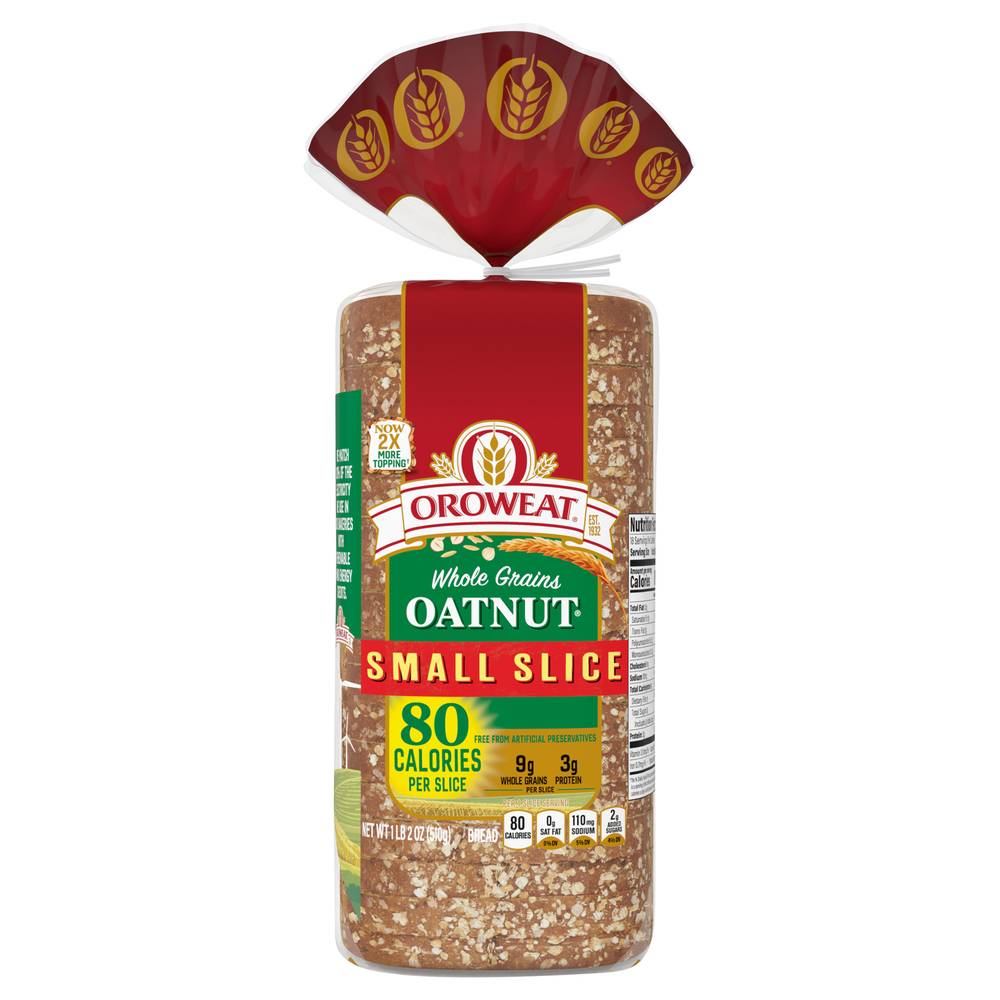 Oroweat Whole Grain Oatnut Small Slice Bread