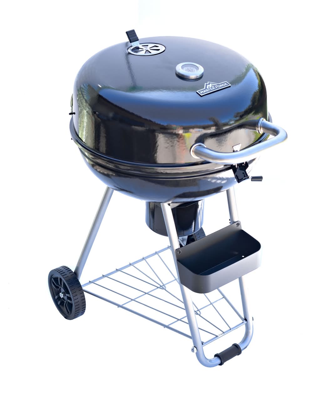 Master Forge 22.17-in W Black porcelain coated Kettle Charcoal Grill