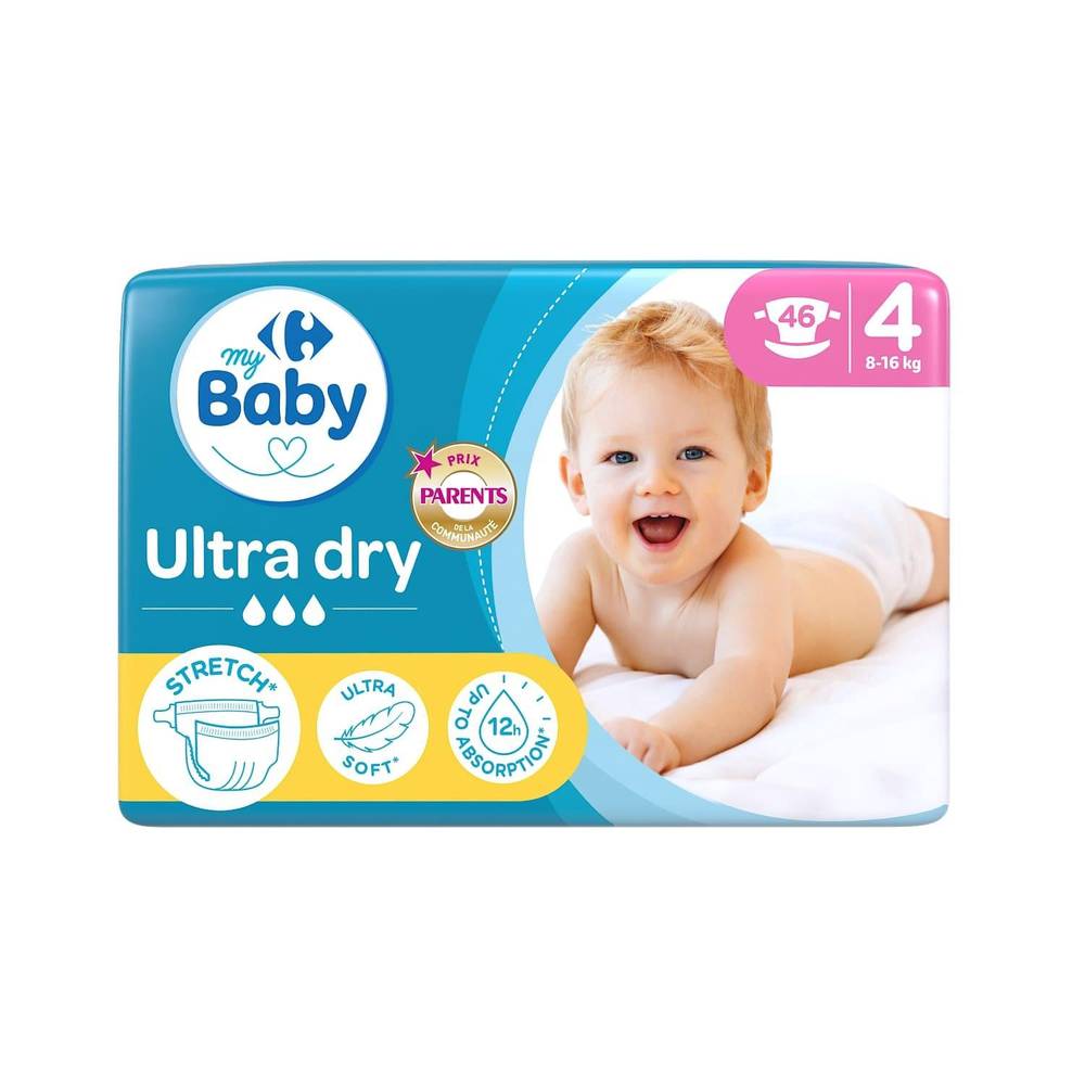 Carrefour Baby - Couches taille 4 maxi 8 à 16 kg