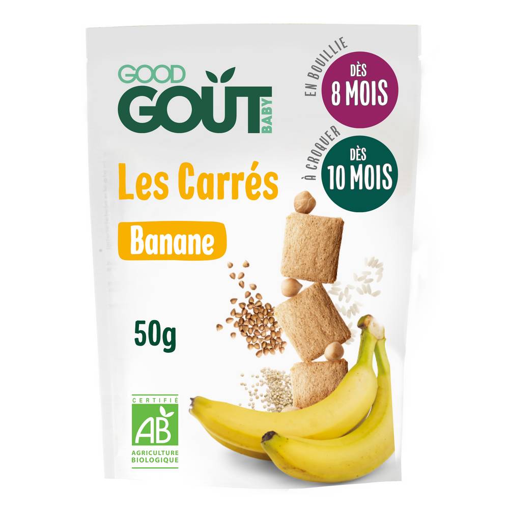 Good Goût - Biscuits bébé dès 8 mois à la banane sans sucres ajoutés
