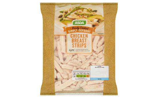 Asda Ready Cooked Simply Defrost Chicken Breast Strips 500g