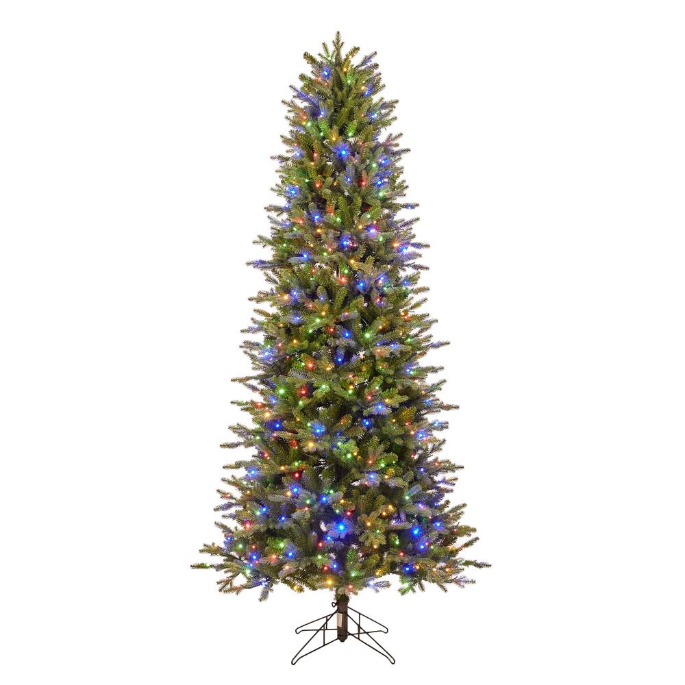 GE 7.5-ft Slim Aspen Fir Easy Shape Pre-lit LED Artificial Christmas Tree | 20130LO