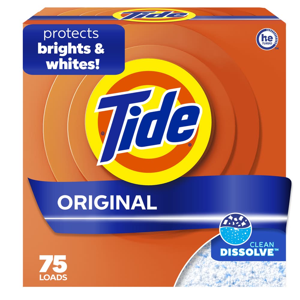Tide Clean Dissolve Laundry Detergent Powder, Original (85 oz)