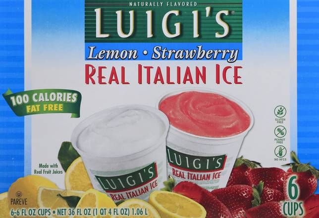 Luigi's Real Lemon & Strawberry Italian Ice