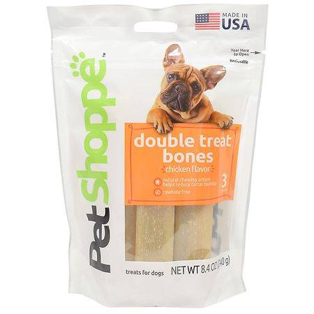 Petshoppe Chicken Flavor Double Treat Bones