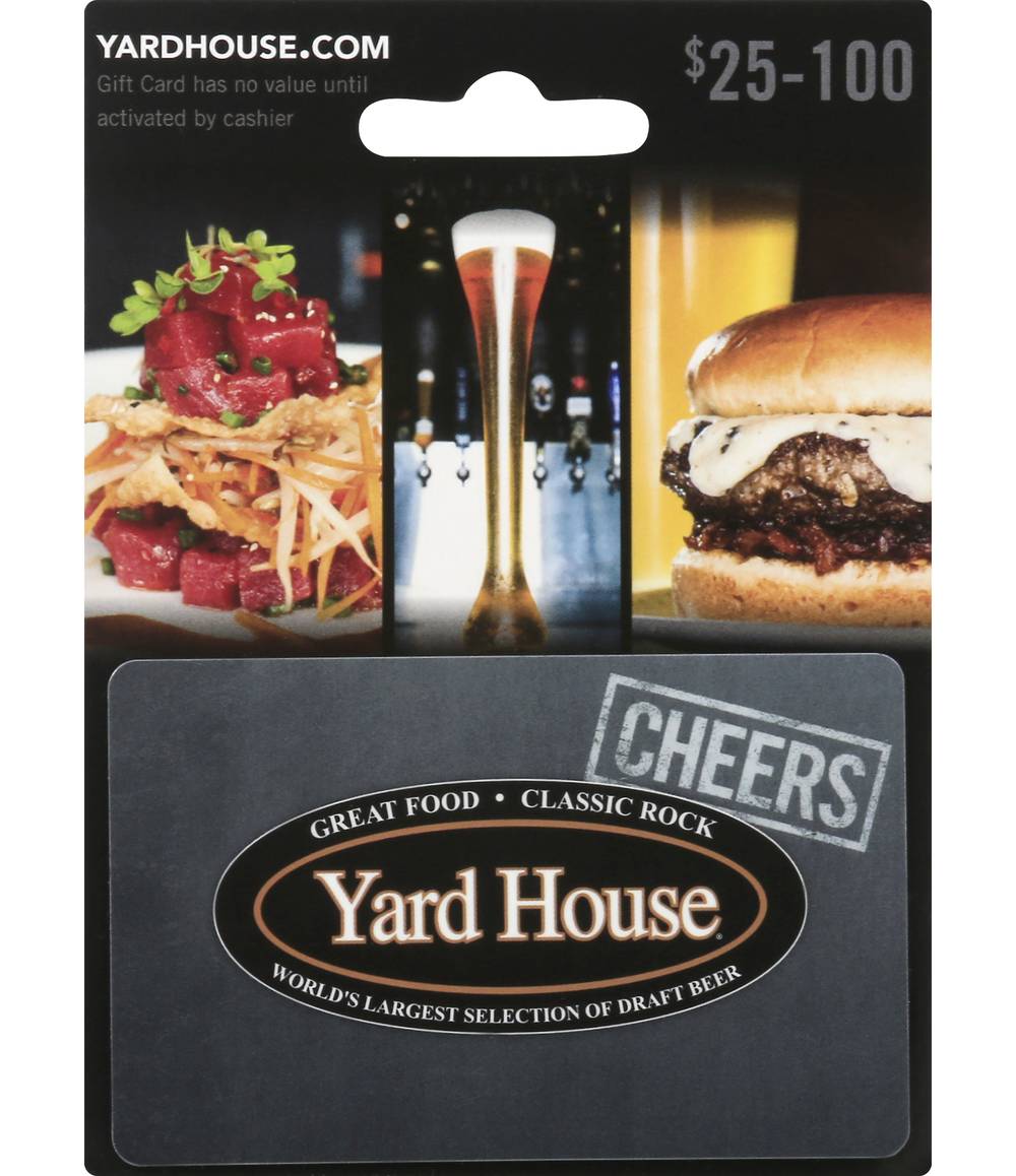 Yard House $25-$100 Gift Card Delivery Near Me | Order Online | Uber Eats