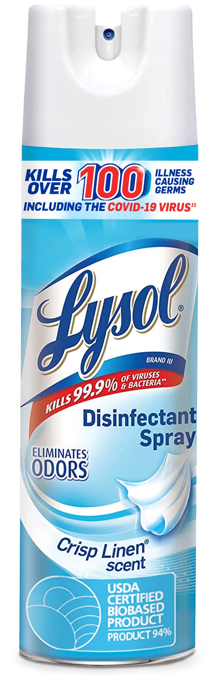 Lysol Crisp Linen Scent Disinfectant Spray (19 oz)