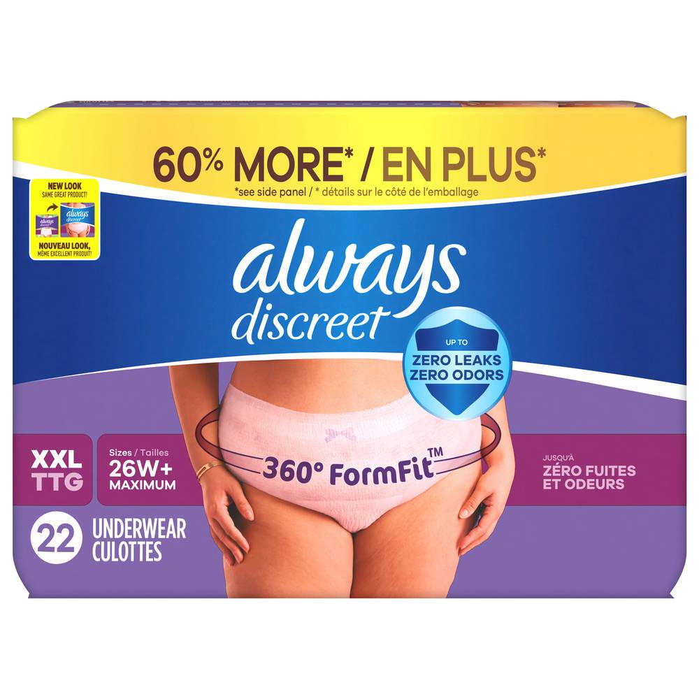 Always Discreet Incontinence Underwear For Women ( 22 ct)