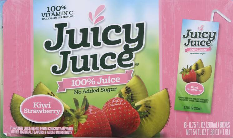 Juicy Juice Kiwi Strawberry 100% Juice (8 ct, 6.75 fl oz)