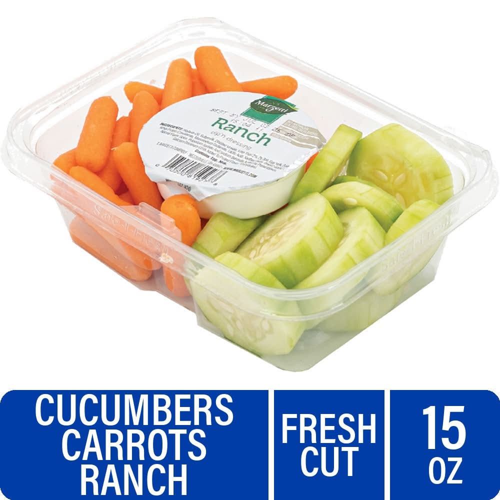 Fresh Cut Cucumber and Carrots with Ranch Dip