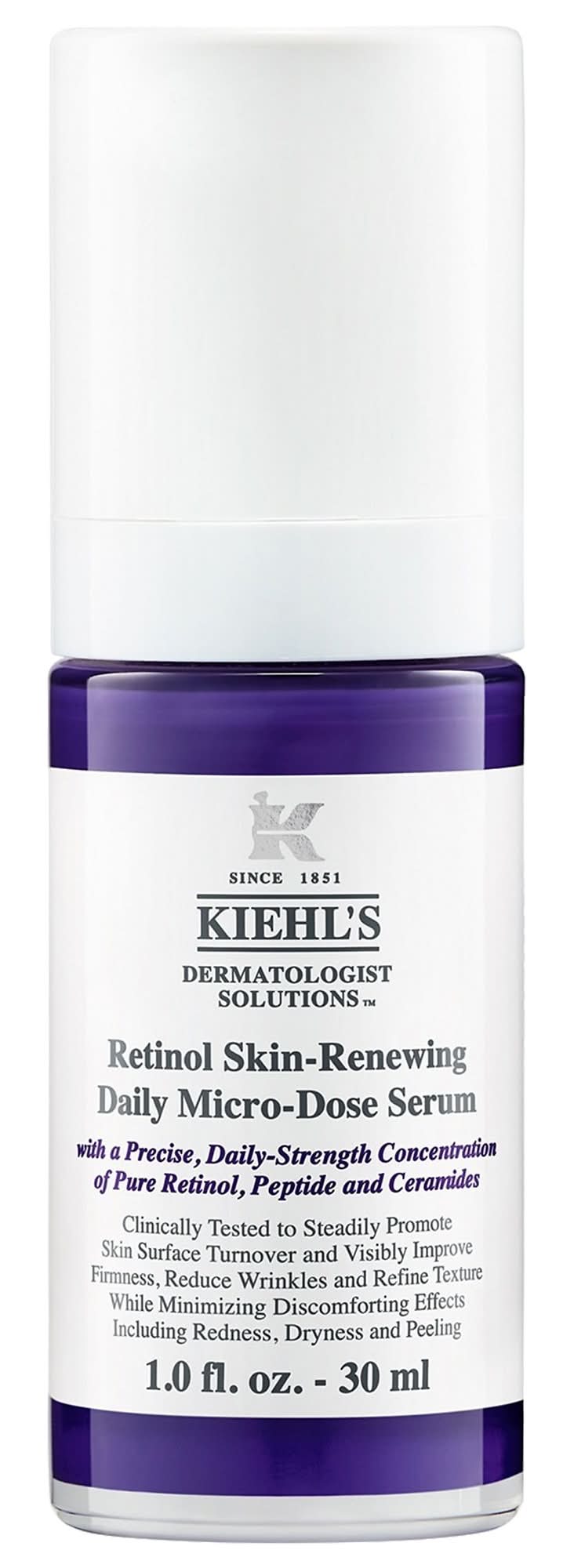 Kiehl'S Since 1851 Micro-Dose Anti-Aging Retinol Serum with Ceramides & Peptide 1 oz/ 30 mL