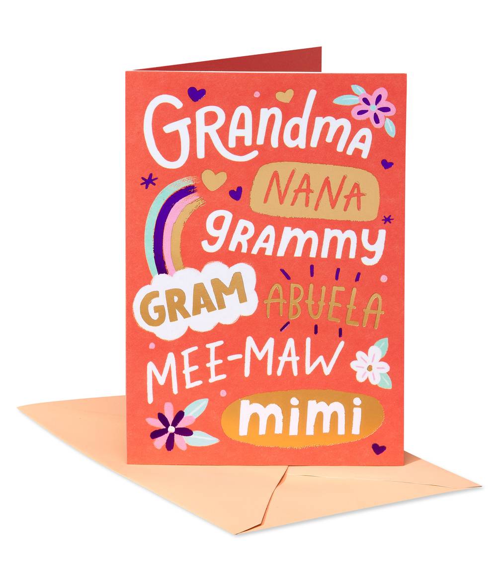 American Greetings Grandma Nana Grammy Gram Mother's Day Card