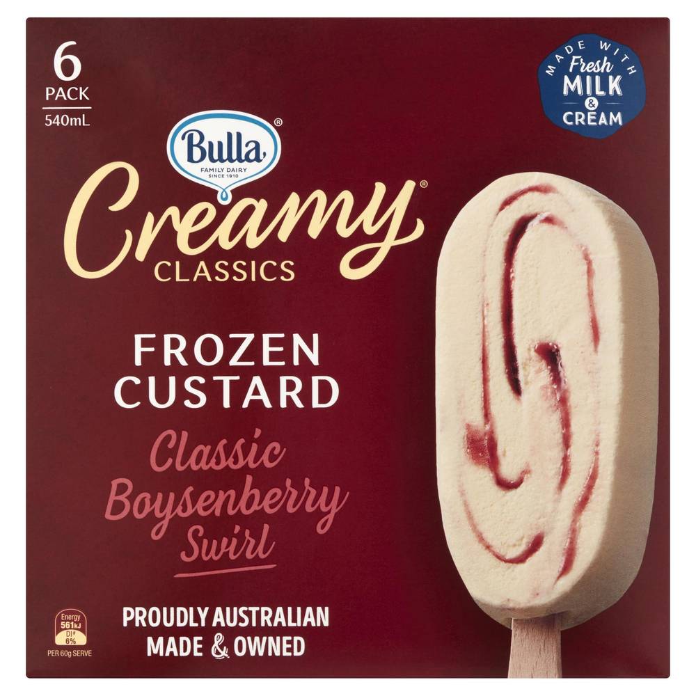 Bulla Frozen Creamy Classic Boysenberry Custard Delivery Near Me