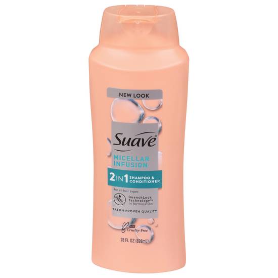 Suave Micellar Infusion 2 in 1 Shampoo & Conditioner (28 fl oz)