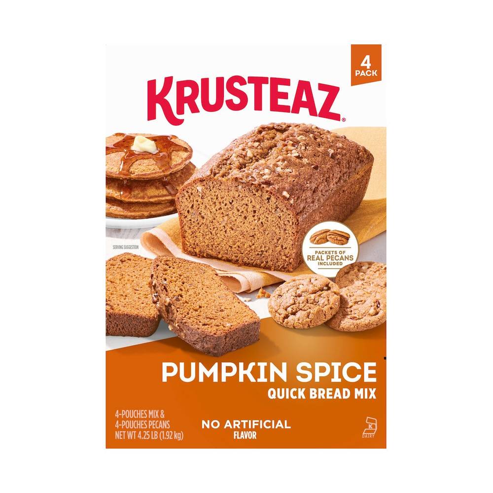 Krusteaz Pumpkin Spice Quick Bread Mix (1.06 lbs, 4 ct)