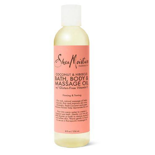 SheaMoisture Bath, Massage and Body Oil Coconut Oil and Hibiscus - 8.0 oz