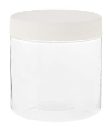 Simply Tidy Plastic Storage Jar 8 oz, 2.75" x 2.75" x 3", Clear