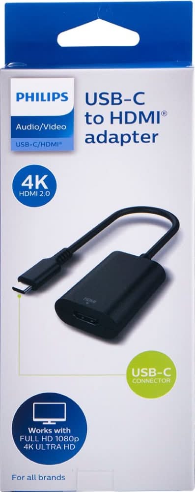 Philips Usb Type-C To Hdmi Adapter, Black