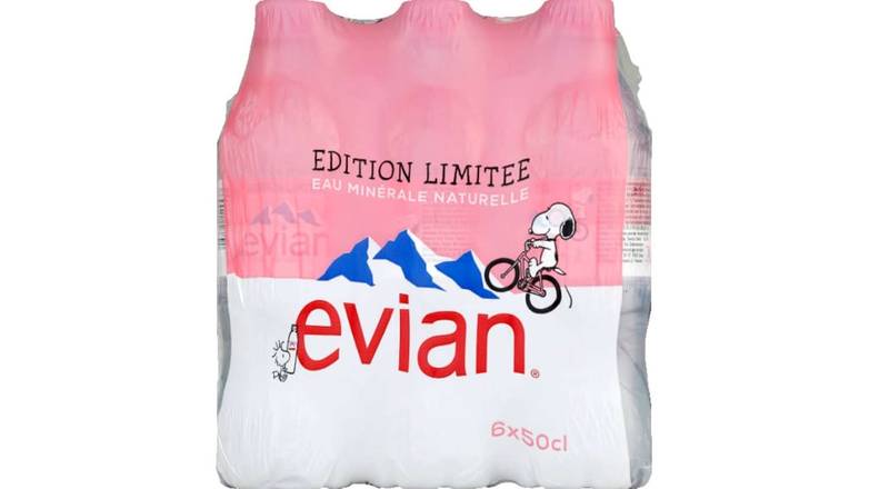 Evian Eau minérale naturelle Les 6 bouteilles de 50cl
