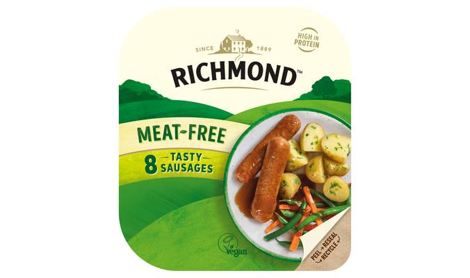 Richmond 8 Thick Vegan Meat Free Sausages 336g