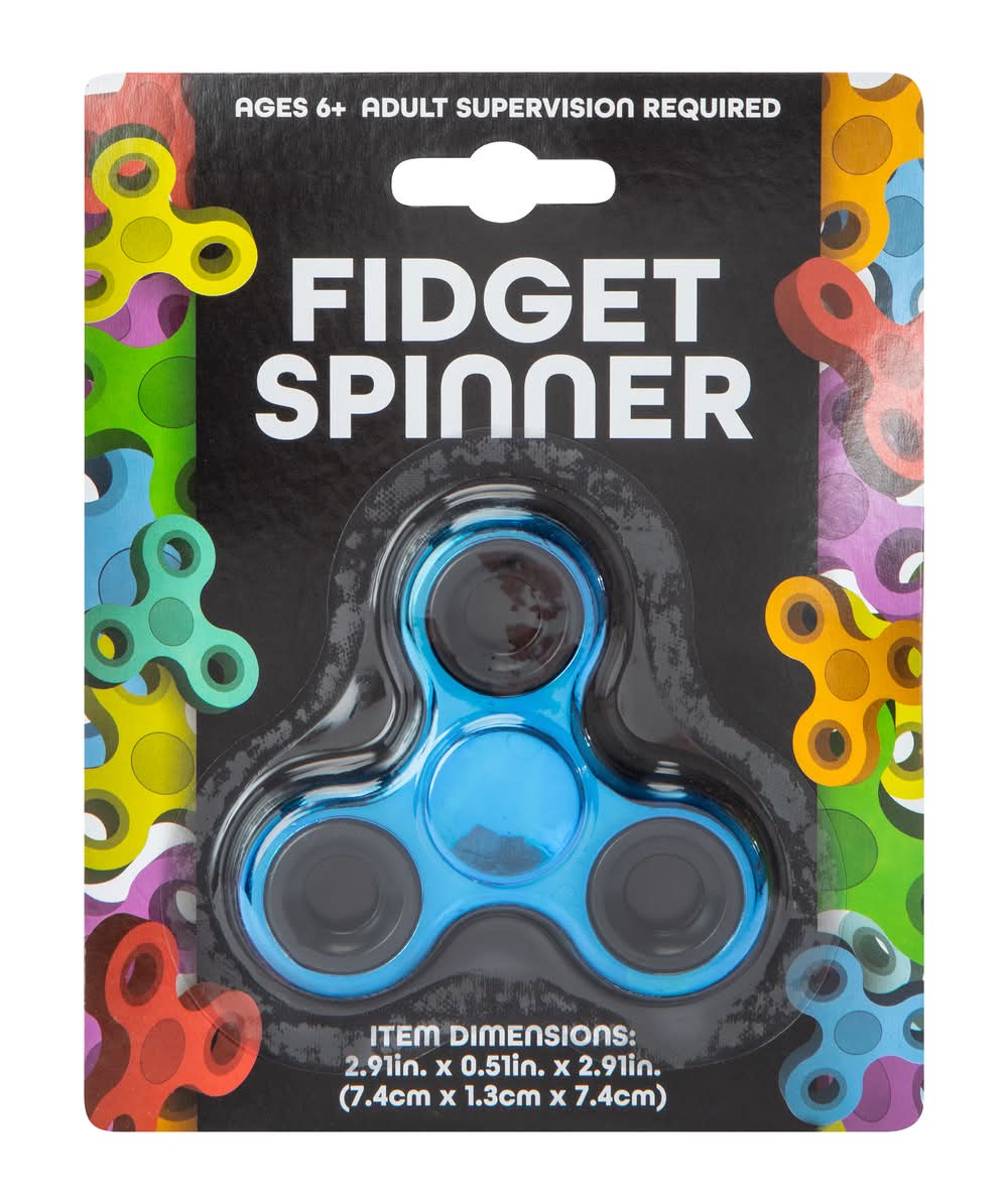 Fidget Spinner 2.91in Blue Metal
