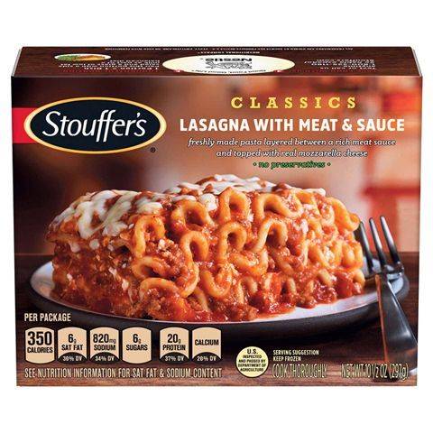 Stouffer’s Lasagna with Meat & Sauce 10.5oz