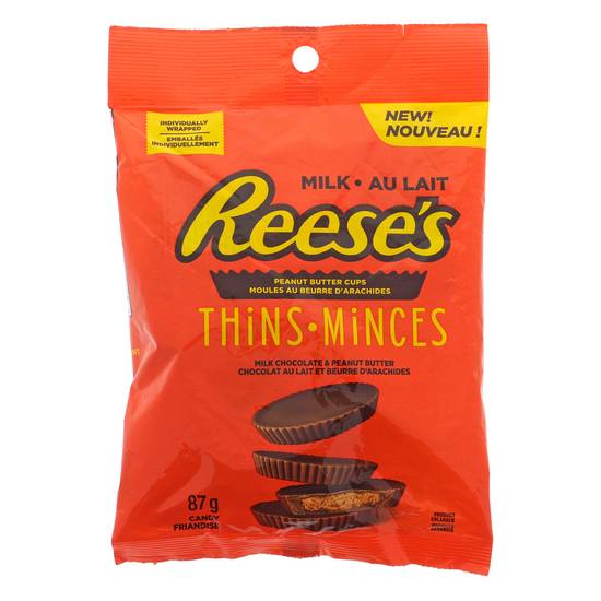 Reese Reese'S Thins-Minces Peanut Butter Cups (87 g/ 8ct)
