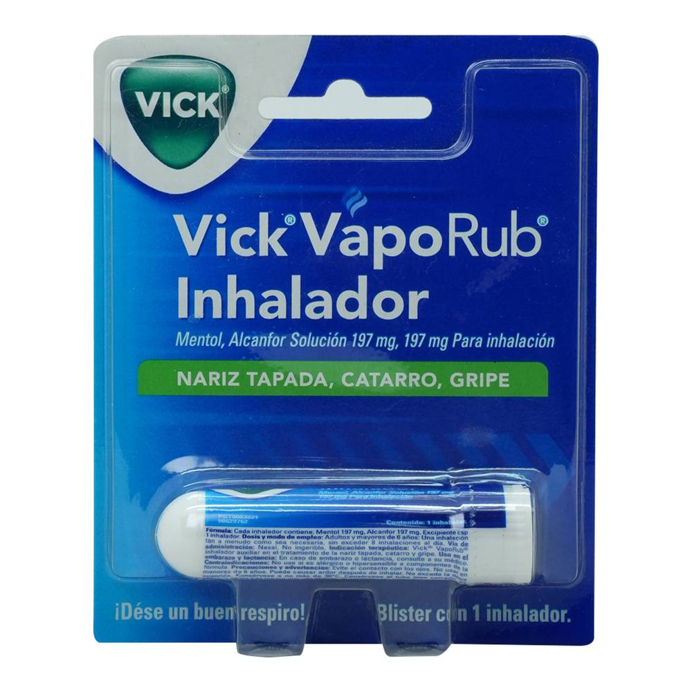 Vick inhalador vaporub solución 197 mg/197 mg (1 pieza)
