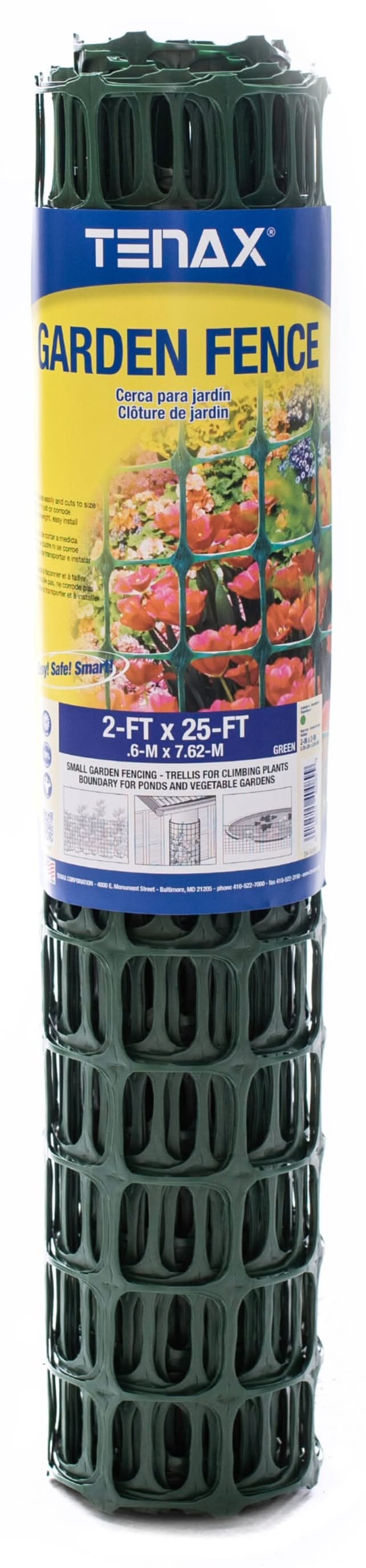 Tenax 25-ft x 2-ft Green HDPE Extruded Mesh Rolled Fencing For Garden