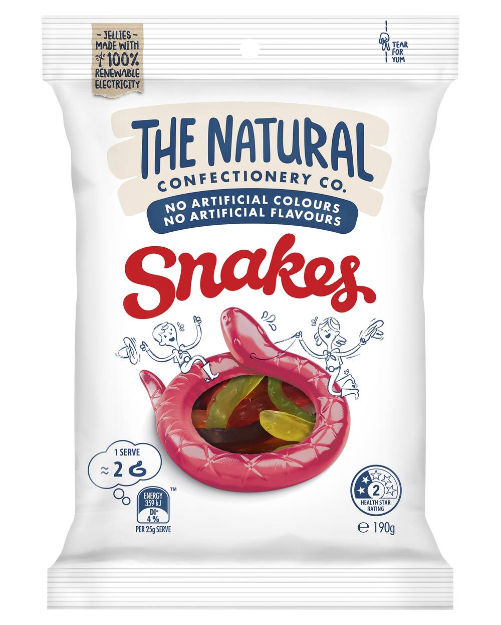 The Natural Confectionery Co. Snakes Candies (190g)