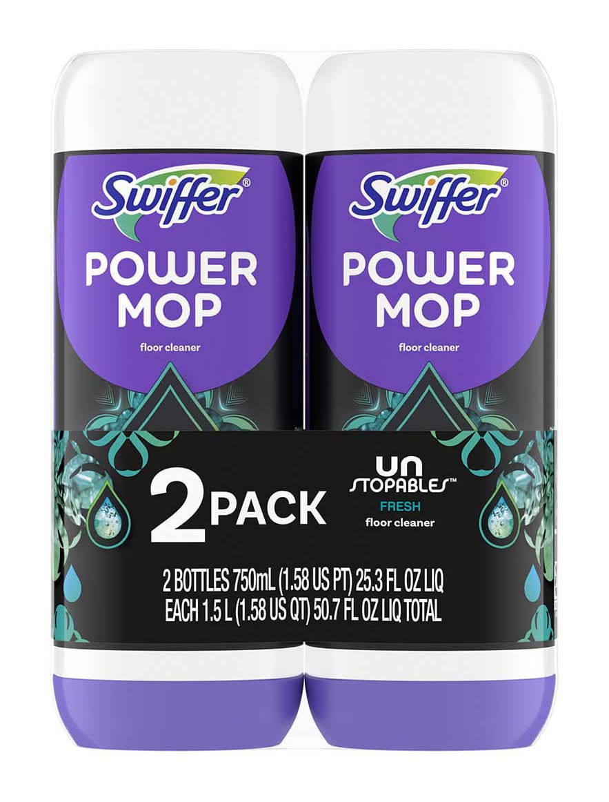 Swiffer Power Mop Floor Cleaning Solution (25.3 fl oz, 2 ct)