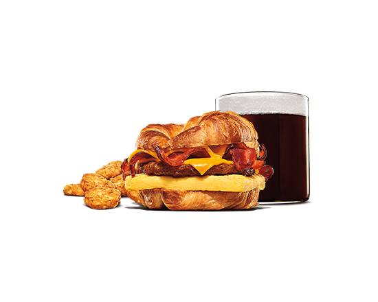 Double CROISSAN'WICH with Sausage & Bacon Meal