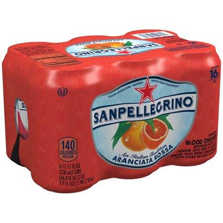 Sanpellegrino Italian Sparkling Drinks Aranciata Rossa 6 Pack