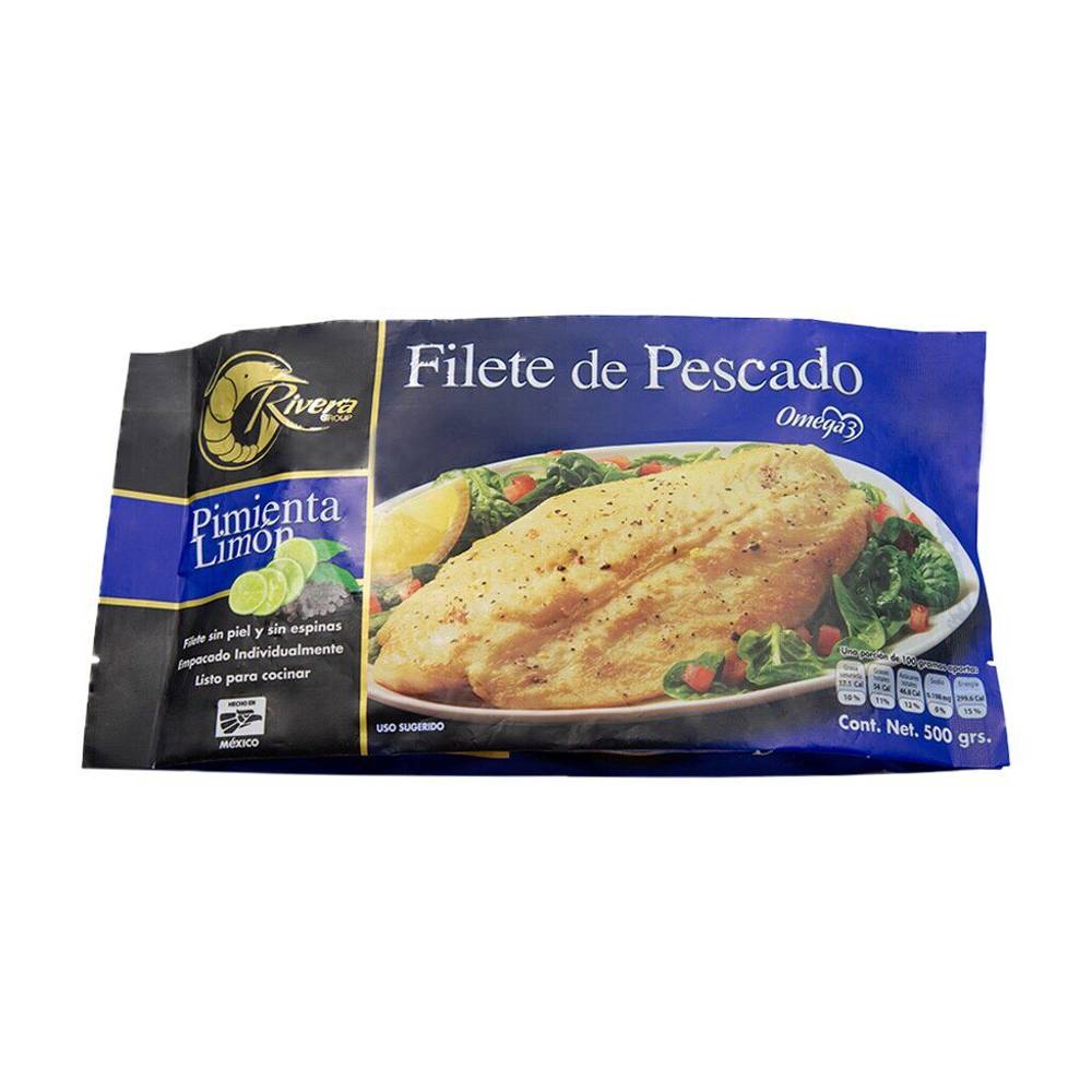 Rivera filete de pescado mar pimienta limón (500 g)