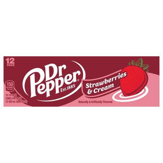 Dr Pepper Dp Strawberries and Cream (12 oz, 12 ct)