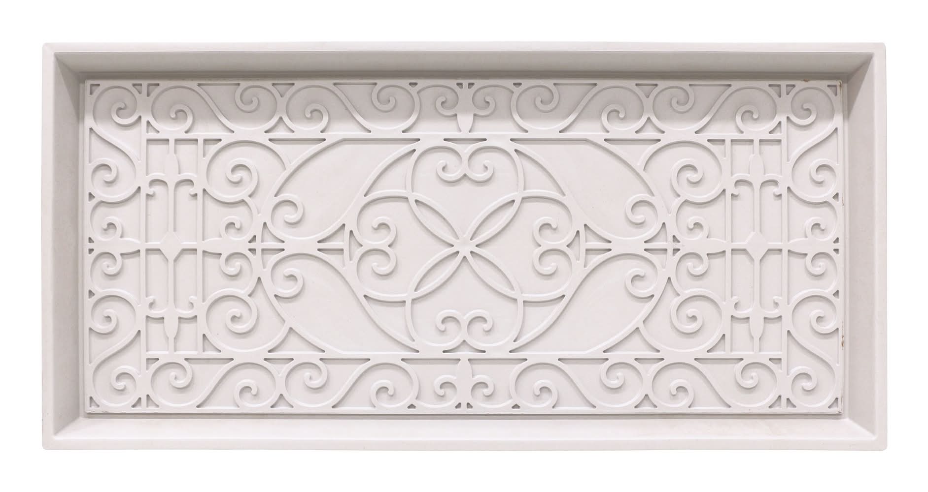 Multy Home Eggshell Recycled Rubber Rectangular Indoor or Outdoor Decorative Boot Tray | MT5100815